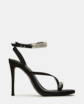 TIA RHINESTONES BLACK SATIN